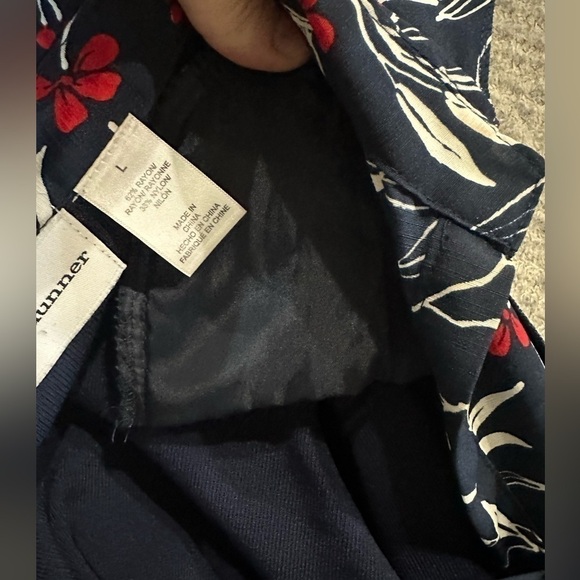 ALFRED DUNNER Vintage Long Sleeve Navy Lightweight Button Down Sweater with, EUC - Picture 6 of 7